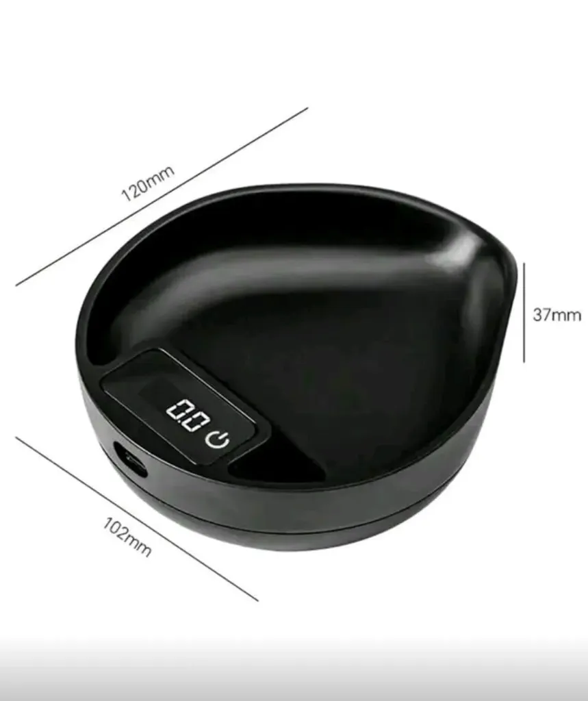 ميزان الكتروني مدمج بطبق جرعات قهوة