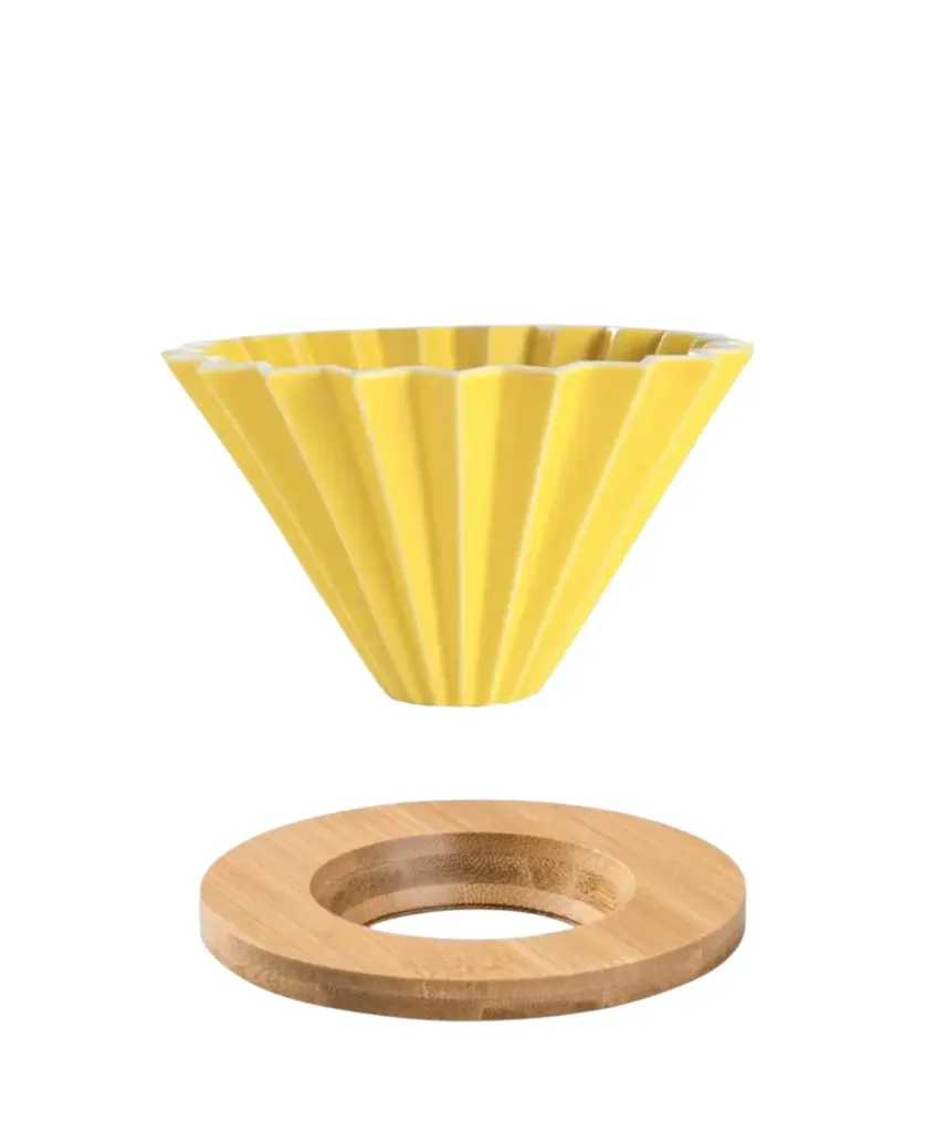 قمع اوريغامي مقاس 01 مع قاعدة خشبية