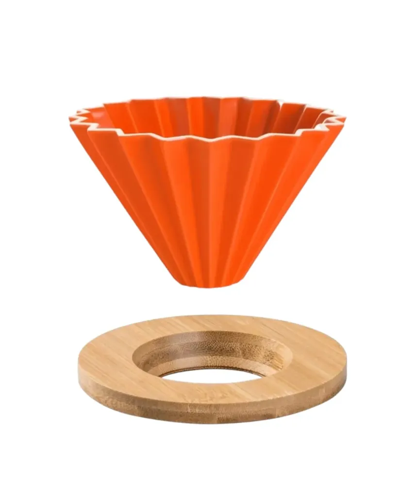 قمع اوريغامي مقاس 01 مع قاعدة خشبية