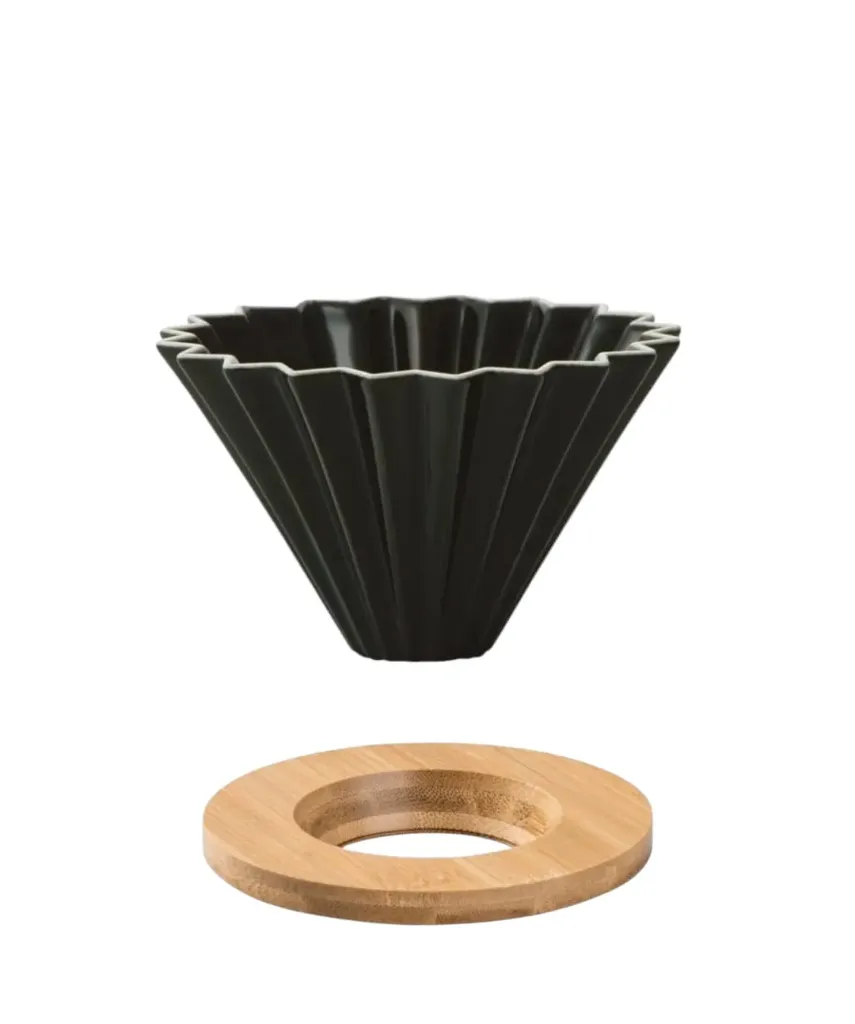 قمع اوريغامي مقاس 01 مع قاعدة خشبية