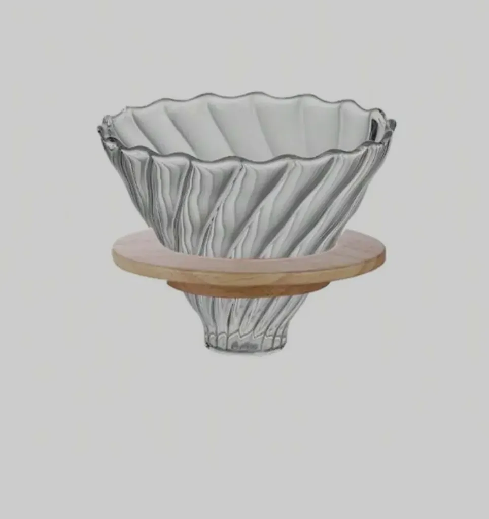 قمع مقاس 02 مع قاعدة خشبية